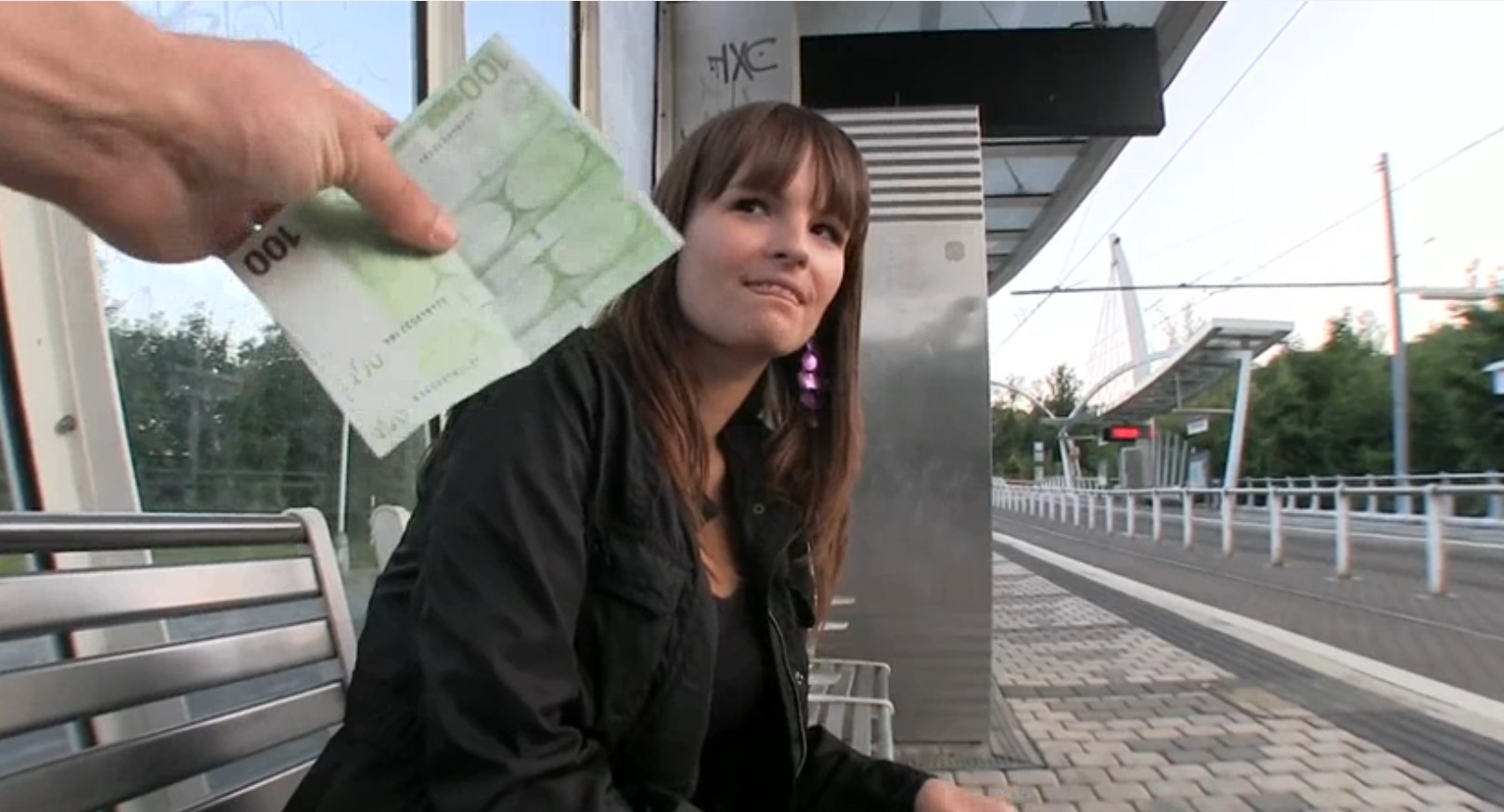 Czech Public Money - Czech girl is fucking for money