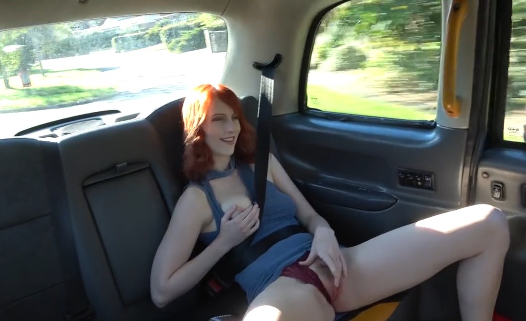 Fake Taxi - Hot redhead starts masturbates at taxi