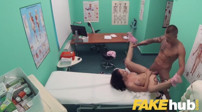 Fake Hospital - Hot brunette milf wants bigger fake tits