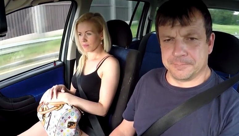 Czech Bitch - Real blonde whore fucked in car for money