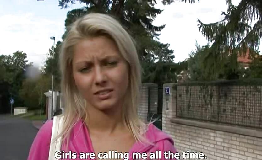 Czech girl walks dog and gets tempting modeling offer