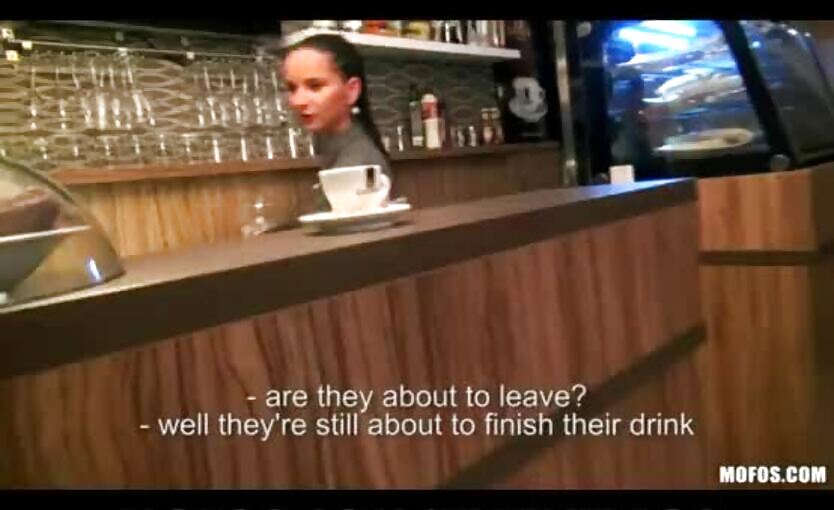 MOFOS - Czech bartender is paid for a sex session at work