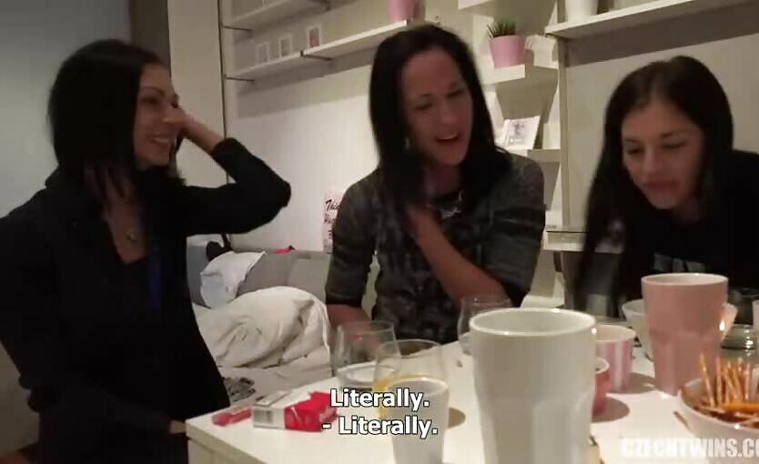 Czech Twins 6 - Lesbian party with neighbor