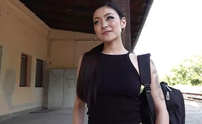 Public Agent - Asian babe fuck on Train station