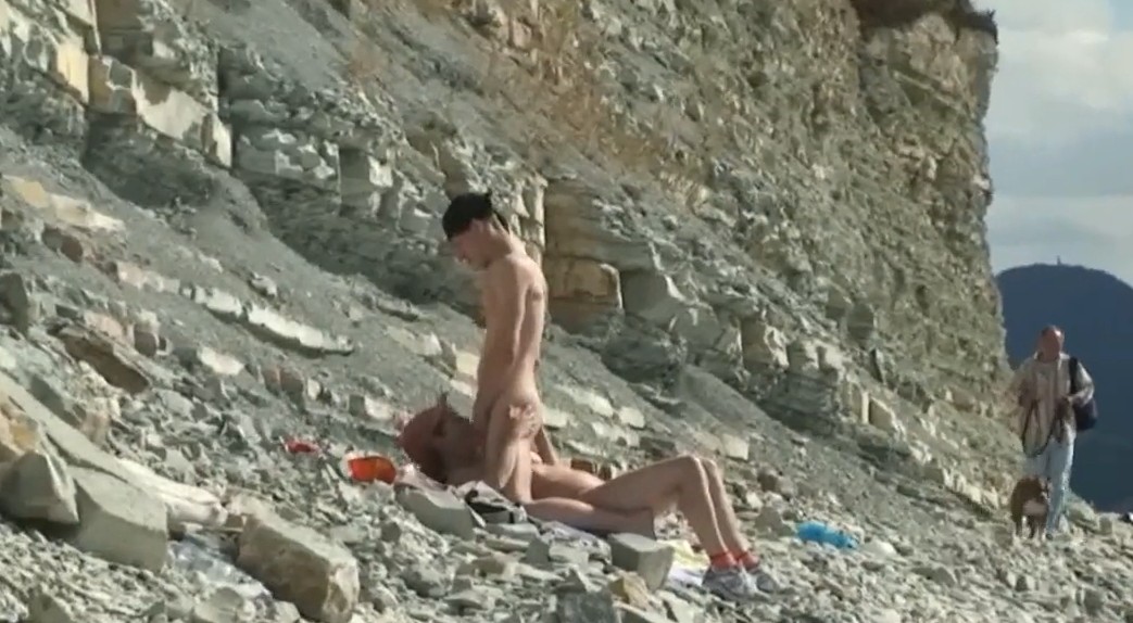Nude Beach Dreams - Amateur couple have sex on public beach